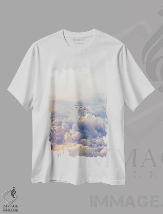 تیشرت سفید طرح دار همیشه آفتابی، عکاسی ترکیبی اثر ای ان.پی اس | فروشگاه ایماژ