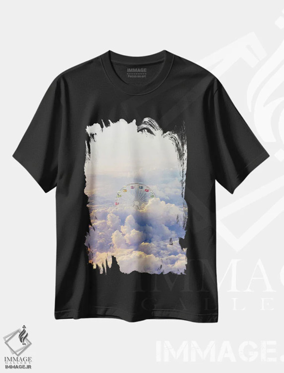 تیشرت مشکی طرح دار همیشه آفتابی، عکاسی ترکیبی اثر ای ان.پی اس | immage.ir