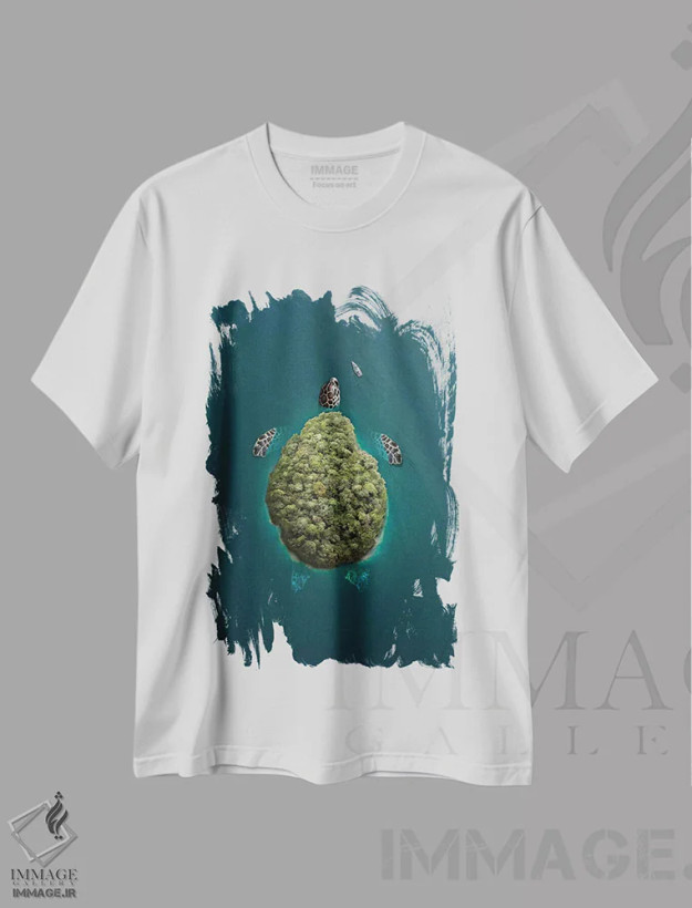 تیشرت سفید طرح دار ترتوا، عکاسی ترکیبی اثر ای ان.پی اس | فروشگاه ایماژ