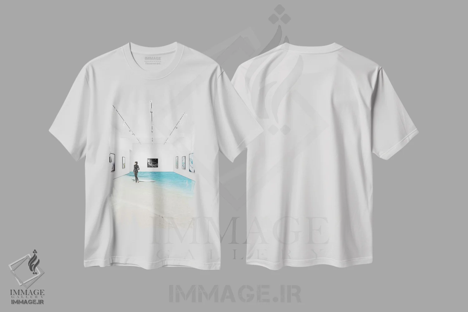 تیشرت سفید طرح دار پنج دقیقه استراحت، عکاسی ترکیبی اثر ای ان.پی اس | immage.ir