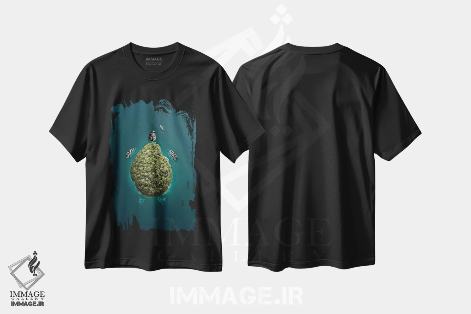 تیشرت مشکی طرح دار ترتوا، عکاسی ترکیبی اثر ای ان.پی اس | immage.ir
