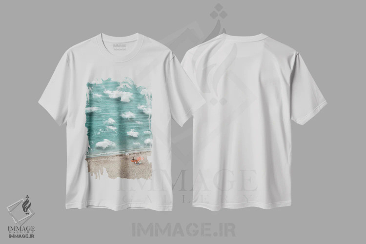 تیشرت سفید طرح دار تروپوسفر، عکاسی ترکیبی اثر ای ان.پی اس | فروشگاه ایماژ
