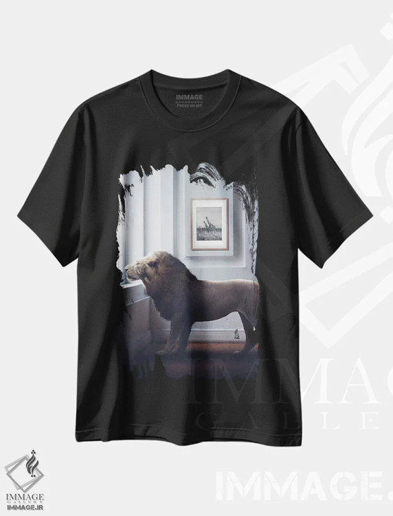تیشرت مشکی طرح دار مقدر شده، عکاسی ترکیبی اثر ای ان.پی اس | فروشگاه ایماژ