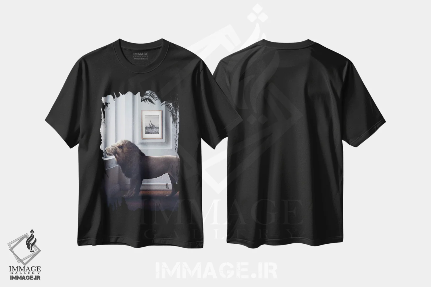 تیشرت مشکی طرح دار مقدر شده، عکاسی ترکیبی اثر ای ان.پی اس | فروشگاه ایماژ