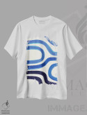 تیشرت سفید طرح دار الکتریکی اثر ان شیپ | فروشگاه ایماژ