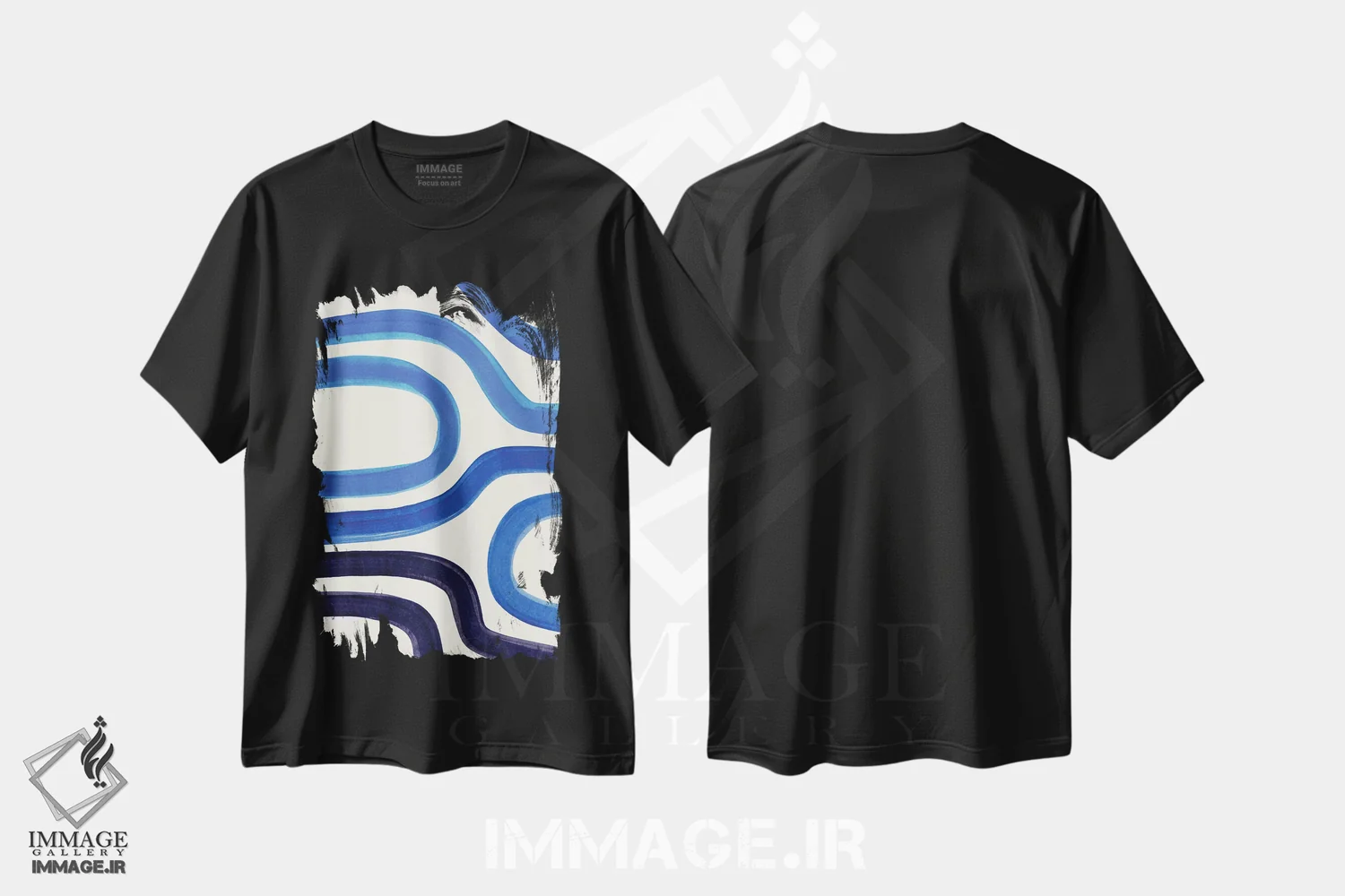 تیشرت مشکی طرح دار الکتریکی اثر ان شیپ | immage.ir