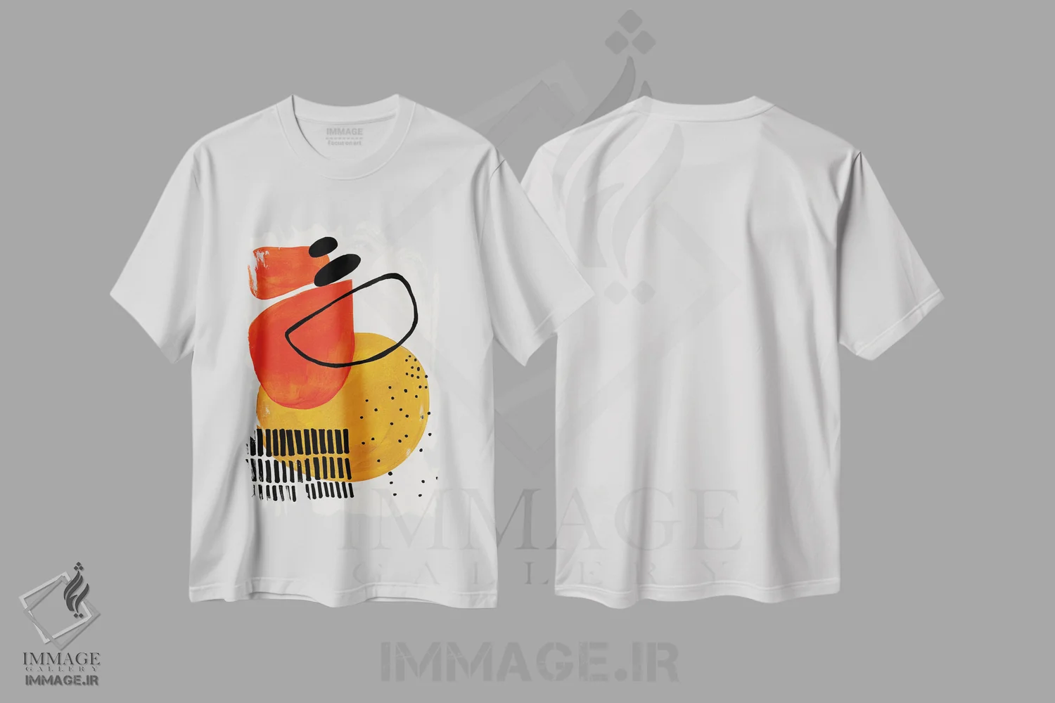 تیشرت سفید طرح دار مدار خورشیدی میانه قرن اثر ان شیپ | immage.ir