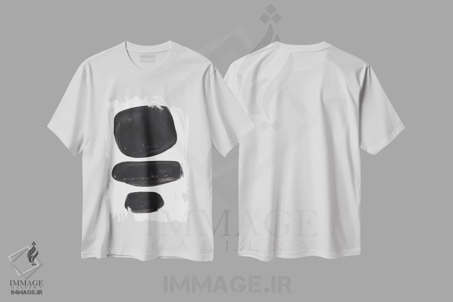 تیشرت سفید طرح دار سنگ ریزه های قبیله ای اثر ان شیپ | فروشگاه ایماژ