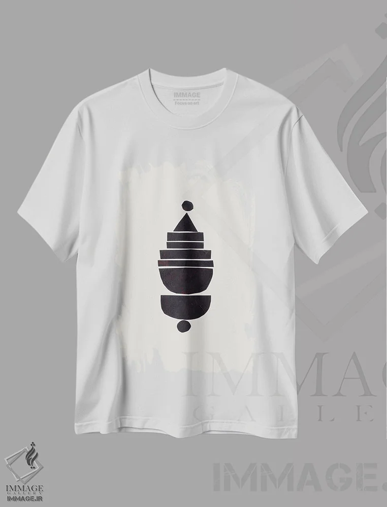 تیشرت سفید طرح دار کشتی نوح اثر ان شیپ | فروشگاه ایماژ