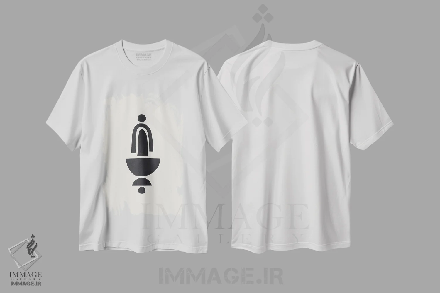 تیشرت سفید طرح دار روسری اثر ان شیپ | فروشگاه ایماژ