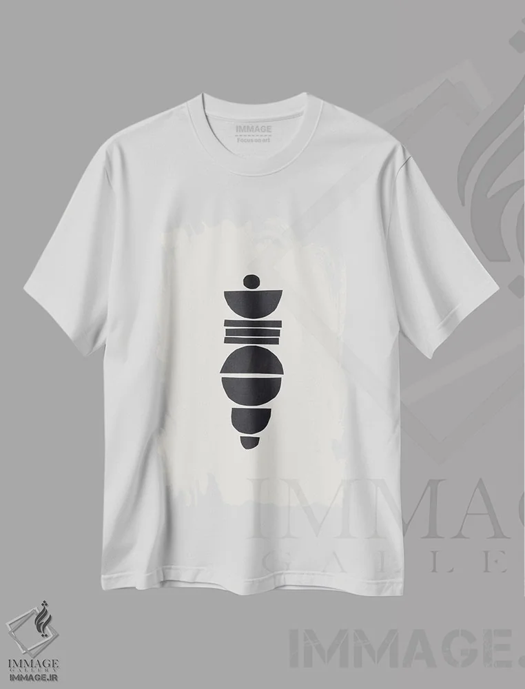تیشرت سفید طرح دار سنجاقک اثر ان شیپ | فروشگاه ایماژ