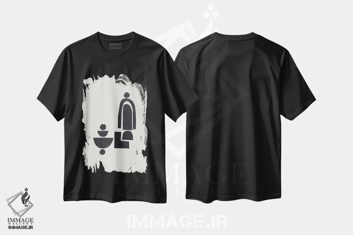 تیشرت مشکی طرح دار مادر و کودک اثر ان شیپ | immage.ir