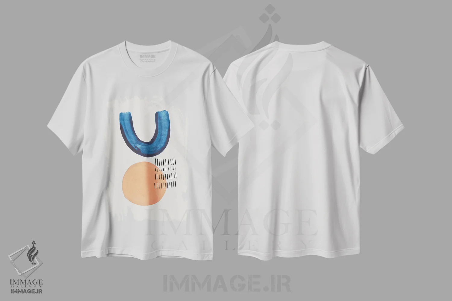 تیشرت سفید طرح دار توپ جهنده اثر ان شیپ | فروشگاه ایماژ