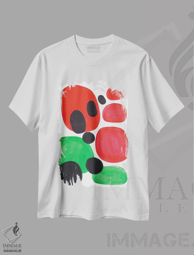تیشرت سفید طرح دار هندوانه اثر ان شیپ | فروشگاه ایماژ