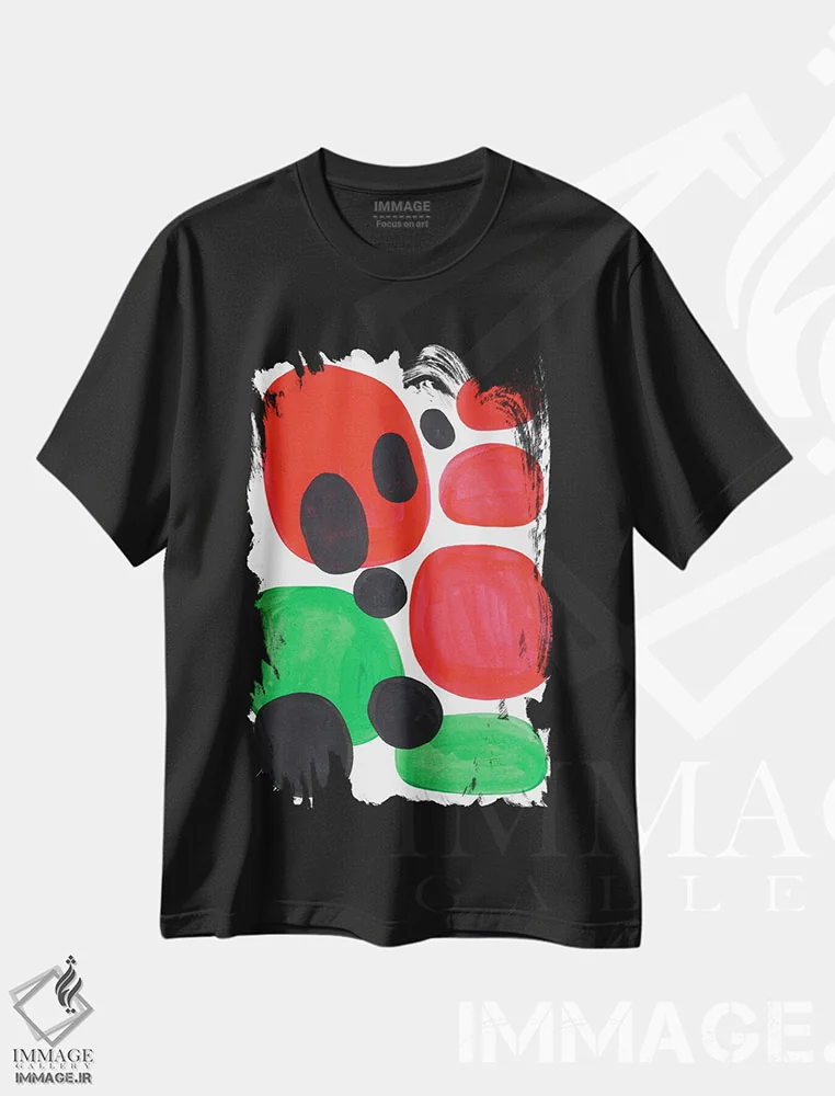 تیشرت مشکی طرح دار هندوانه اثر ان شیپ | immage.ir