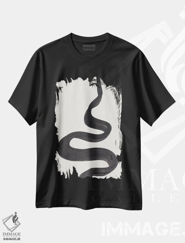 تیشرت مشکی طرح دار چراغ علاءالدین اثر ان شیپ | فروشگاه ایماژ