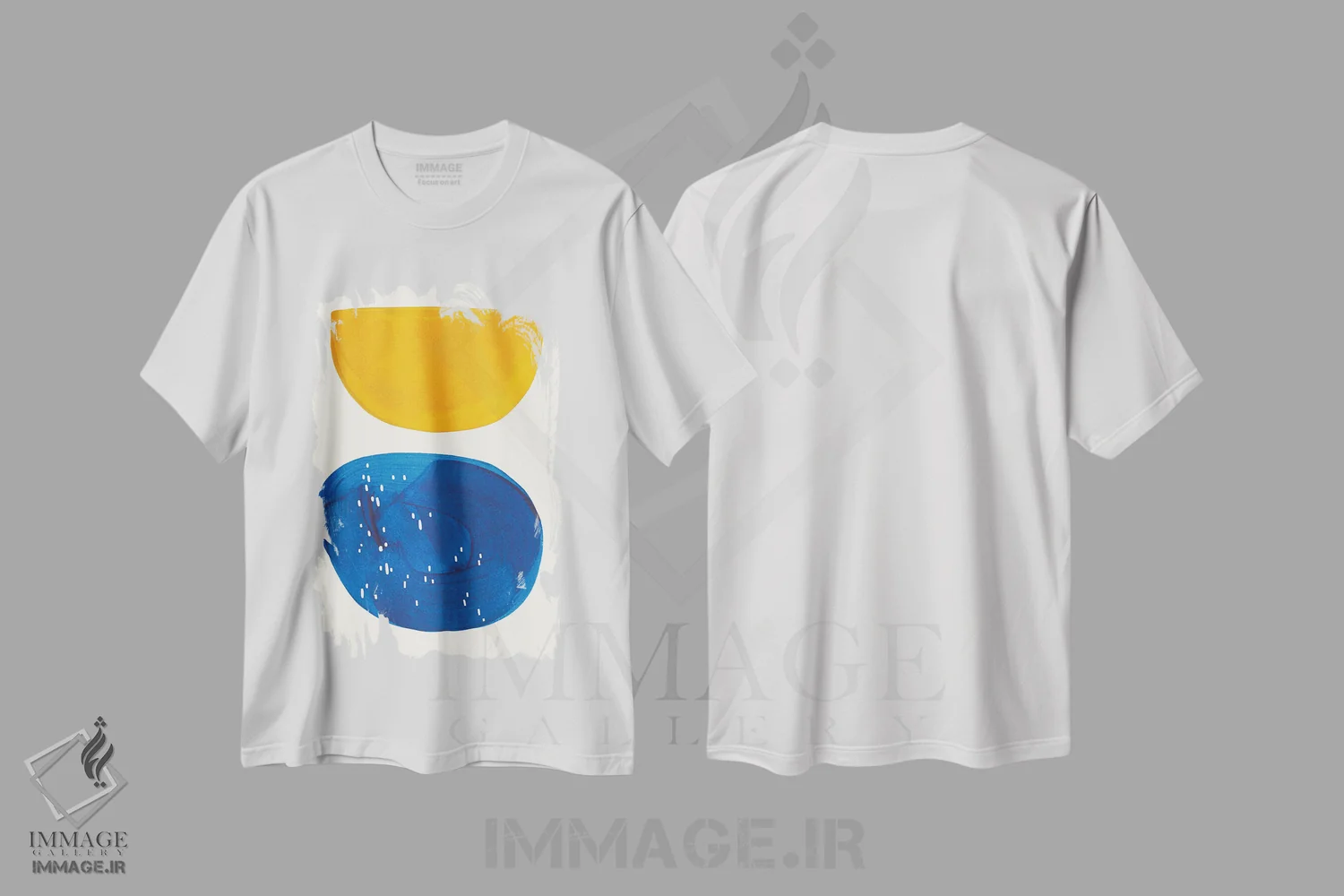 تیشرت سفید طرح دار باران اقیانوسی اثر ان شیپ | immage.ir