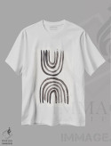 تیشرت سفید طرح دار رنگین کمان ابتدایی اثر ان شیپ | فروشگاه ایماژ