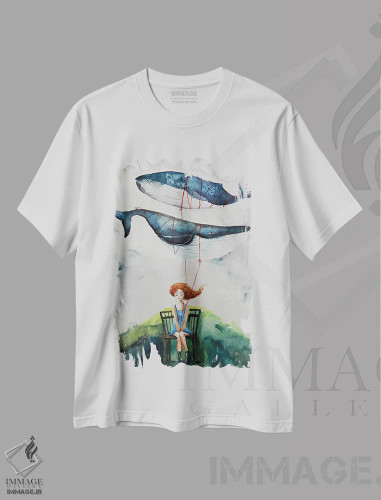 تیشرت سفید طرح دار در آغوش گرفتن، مدیوم اثر اوگنیا اسمیرنوا | فروشگاه ایماژ