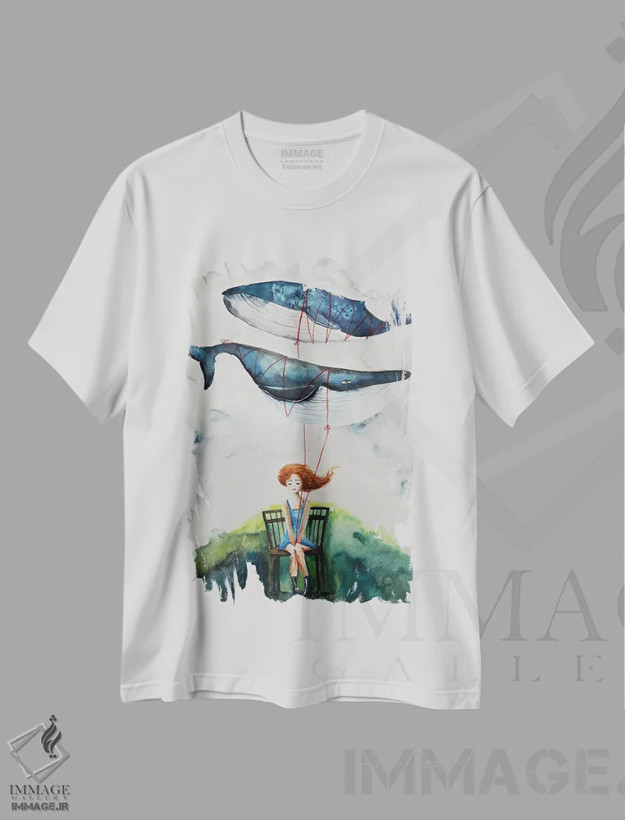 تیشرت سفید طرح دار در آغوش گرفتن، مدیوم اثر اوگنیا اسمیرنوا | فروشگاه ایماژ