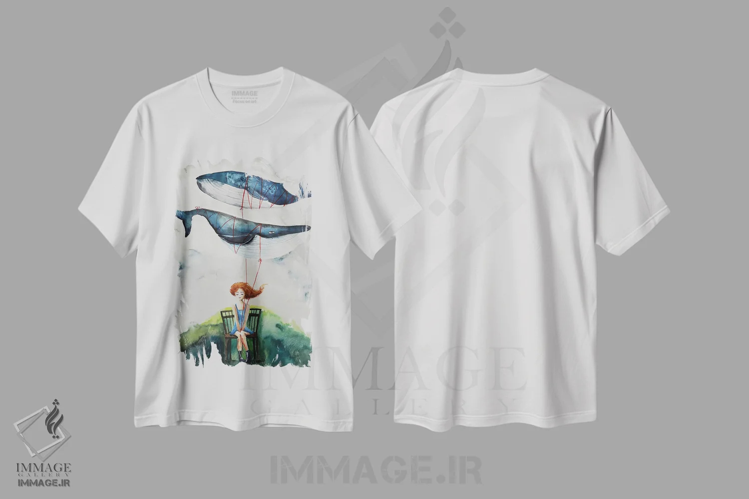 تیشرت سفید طرح دار در آغوش گرفتن، مدیوم اثر اوگنیا اسمیرنوا | فروشگاه ایماژ