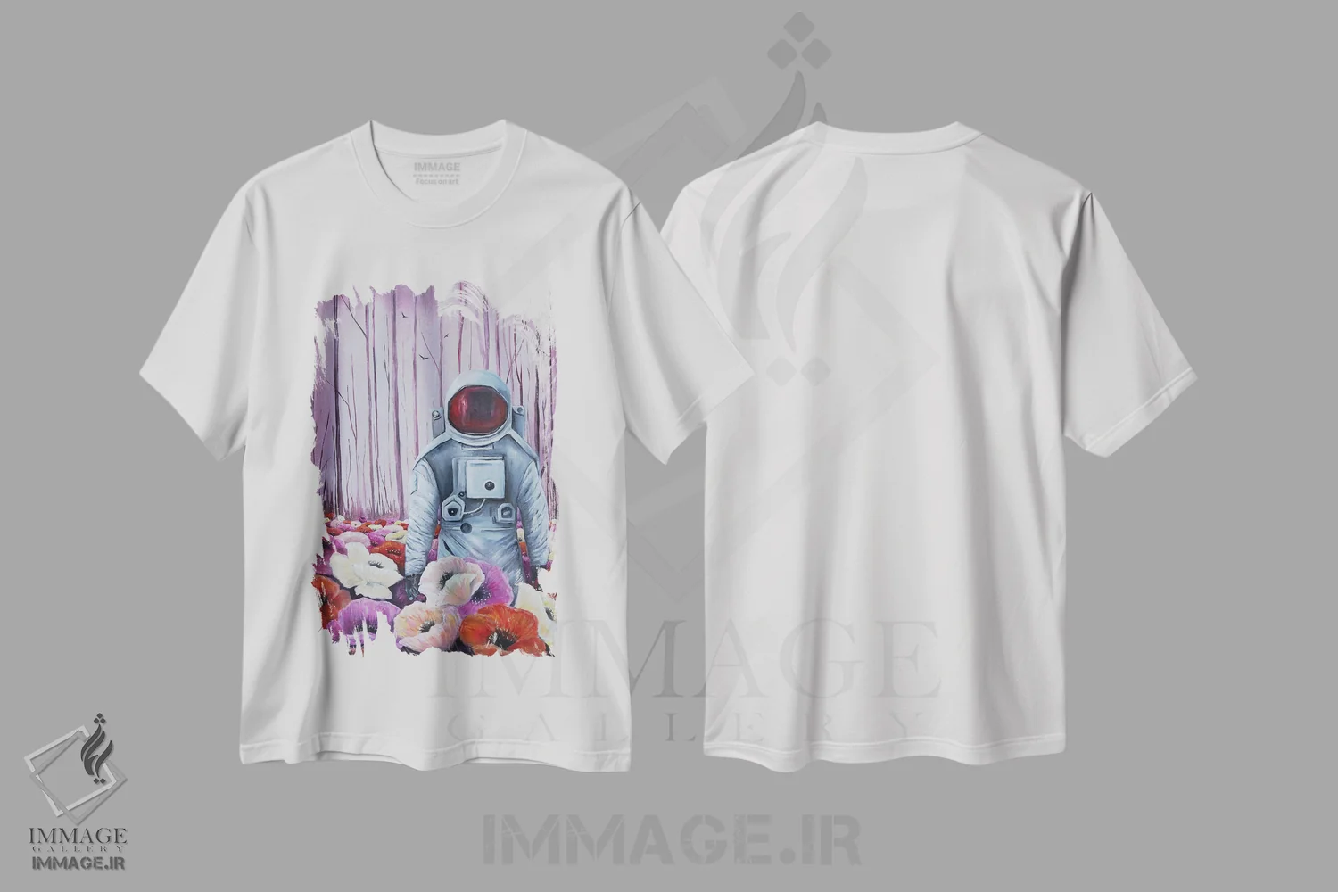 تیشرت سفید طرح دار فضانورد، مدیوم اثر اوگنیا اسمیرنوا | immage.ir