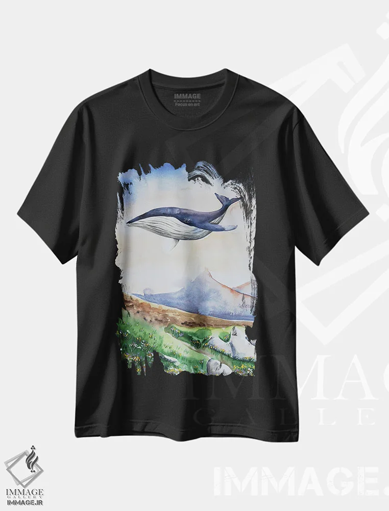 تیشرت مشکی طرح دار در مزرعهٔ بهاری، مدیوم اثر اوگنیا اسمیرنوا | immage.ir