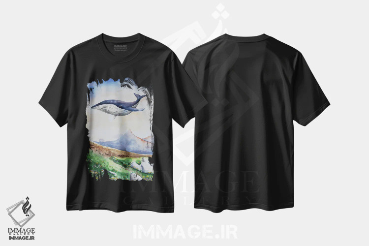 تیشرت مشکی طرح دار در مزرعهٔ بهاری، مدیوم اثر اوگنیا اسمیرنوا | immage.ir