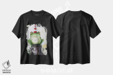 تیشرت مشکی طرح دار قورباغه و فانوس دریایی، مدیوم اثر اوگنیا اسمیرنوا | فروشگاه ایماژ