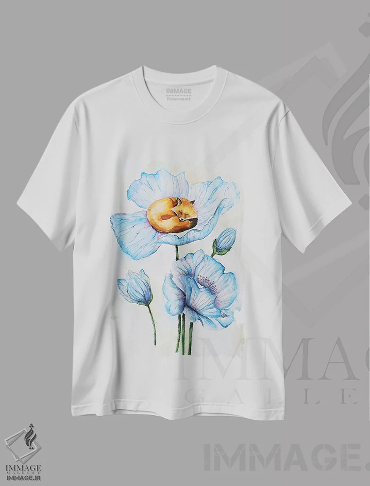 تیشرت سفید طرح دار سکوت، مدیوم اثر اوگنیا اسمیرنوا | immage.ir