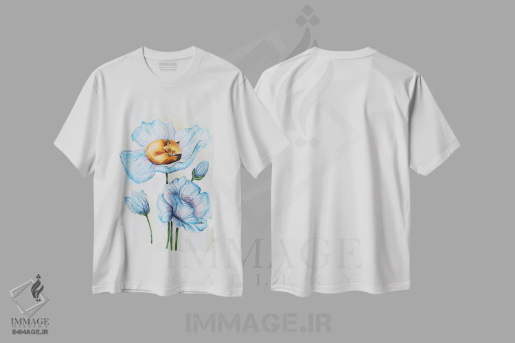 تیشرت سفید طرح دار سکوت، مدیوم اثر اوگنیا اسمیرنوا | immage.ir