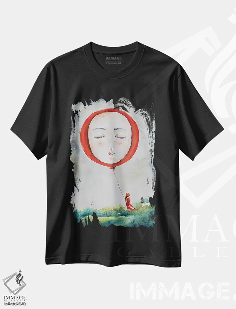 تیشرت مشکی طرح دار روح، مدیوم اثر اوگنیا اسمیرنوا | فروشگاه ایماژ