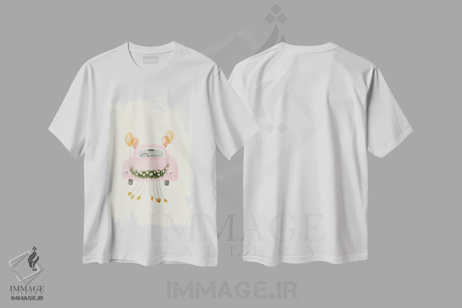 تیشرت سفید طرح دار تازه ازدواج کرده اند، مدیوم اثر اوگنیا اسمیرنوا | immage.ir
