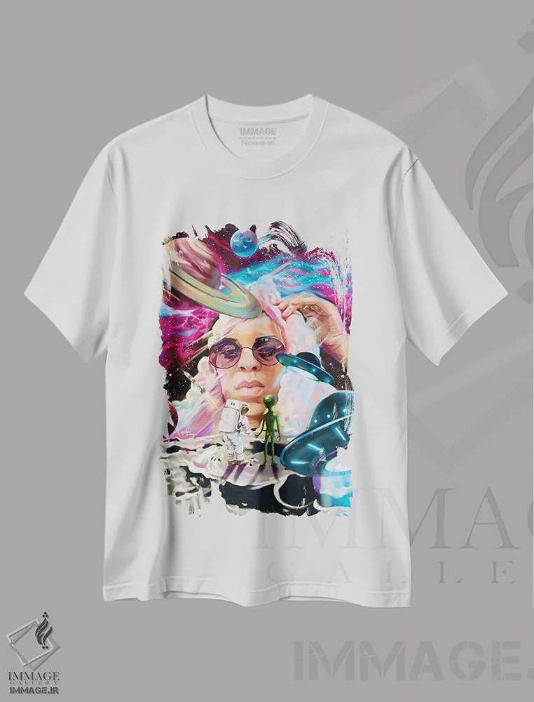 تیشرت سفید طرح دار برتری، هنر آمریکایی آفریقایی تبار اثر ابن نواکپانی | فروشگاه ایماژ