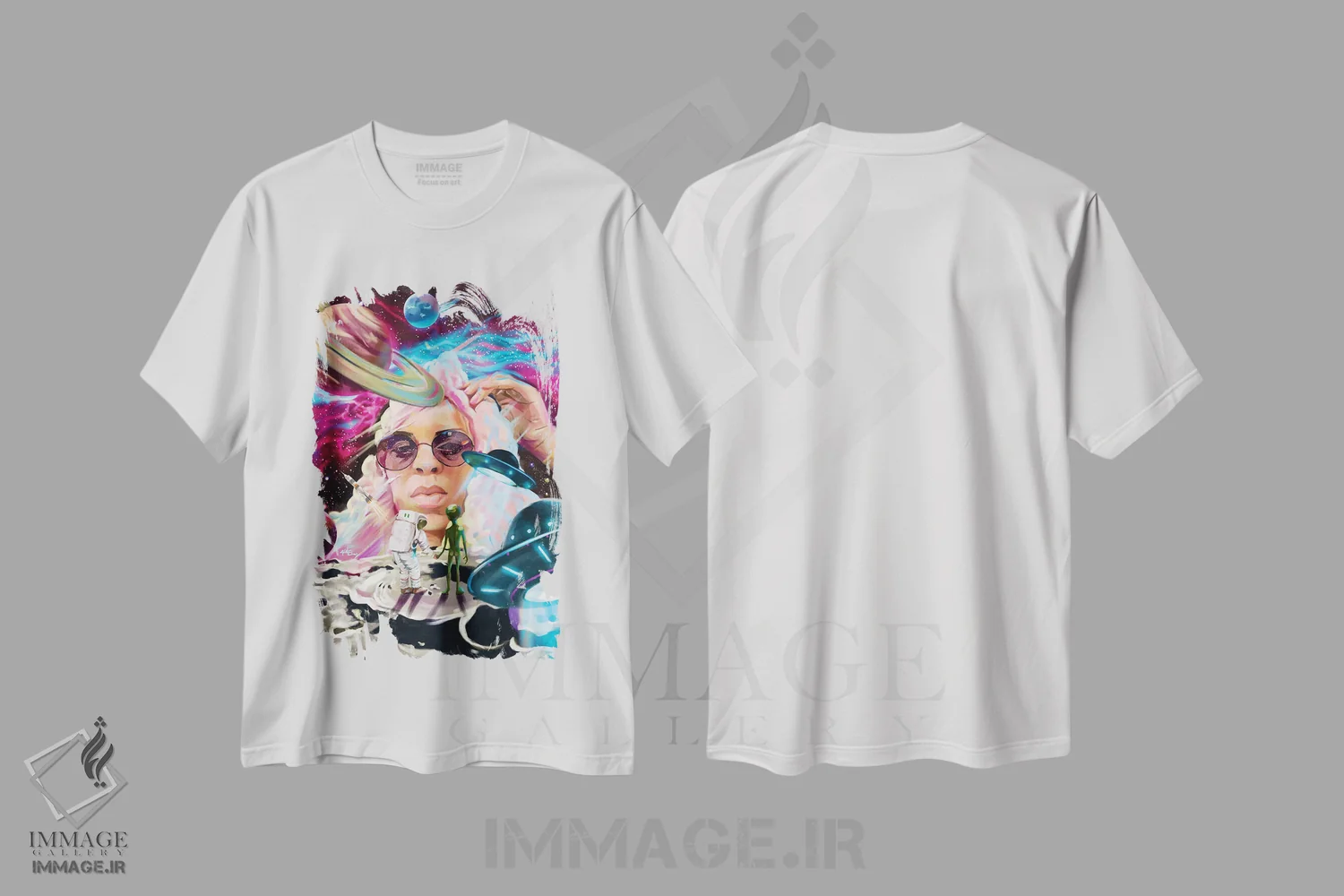 تیشرت سفید طرح دار برتری، هنر آمریکایی آفریقایی تبار اثر ابن نواکپانی | فروشگاه ایماژ