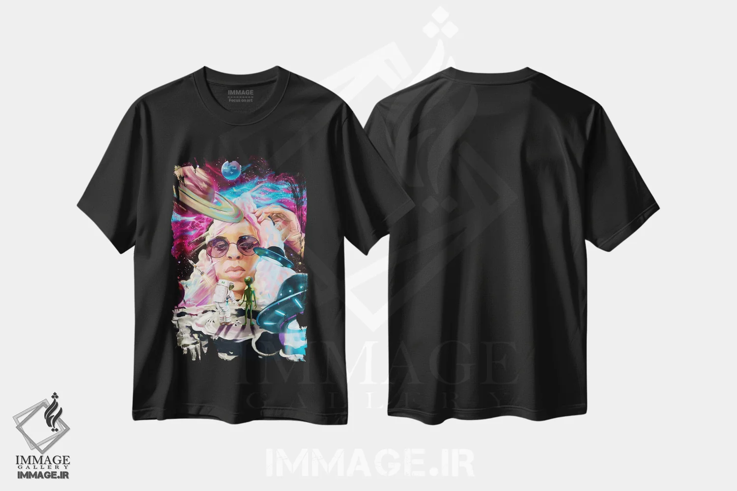 تیشرت مشکی طرح دار برتری، هنر آمریکایی آفریقایی تبار اثر ابن نواکپانی | immage.ir