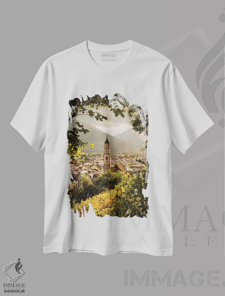تیشرت سفید طرح دار مرانُو، مدیوم اثر انزو رومانو | فروشگاه ایماژ