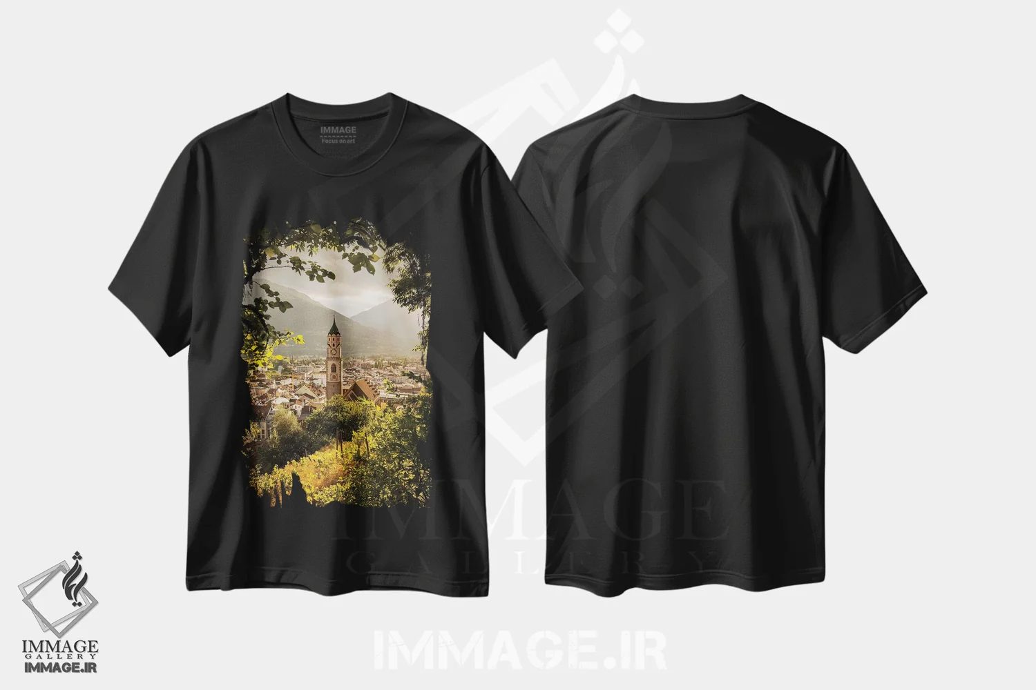 تیشرت مشکی طرح دار مرانُو، مدیوم اثر انزو رومانو | immage.ir