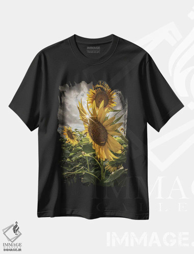 تیشرت مشکی طرح دار جیراصولی، مدیوم اثر انزو رومانو | فروشگاه ایماژ