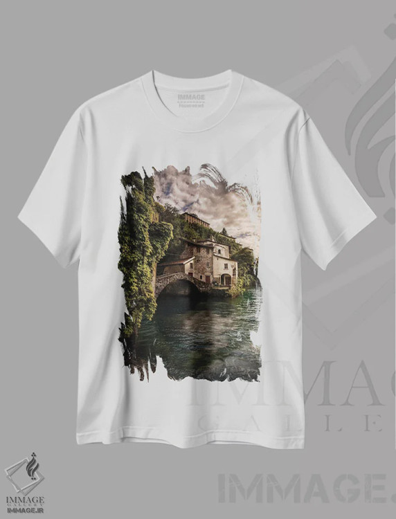 تیشرت سفید طرح دار نسو، مدیوم اثر انزو رومانو | immage.ir