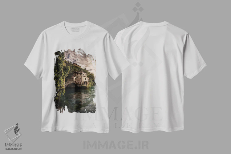 تیشرت سفید طرح دار نسو، مدیوم اثر انزو رومانو | immage.ir