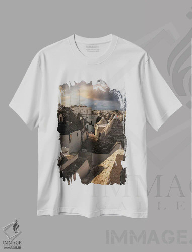 تیشرت سفید طرح دار آلبروبلو، آپولیا ۲، مدیوم اثر انزو رومانو | فروشگاه ایماژ