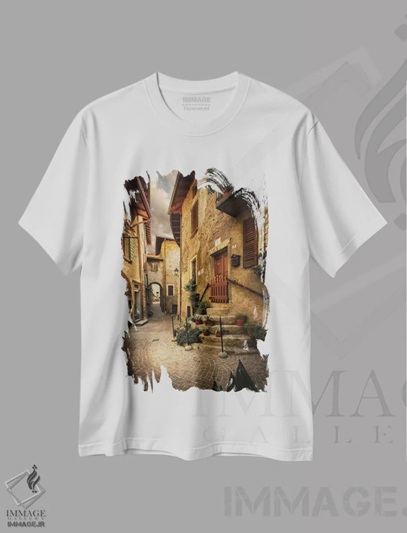 تیشرت سفید طرح دار ترموزینه ۲، لمباردی، ایتالیا، مدیوم اثر انزو رومانو | immage.ir