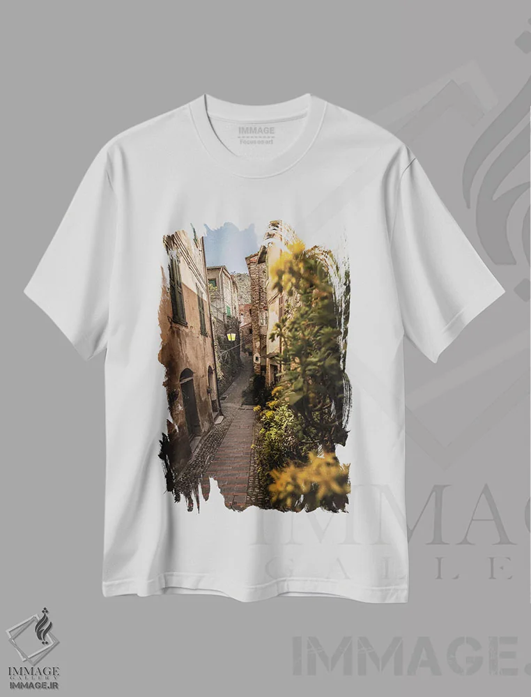 تیشرت سفید طرح دار بادالوکو، لیگوریا، ایتالیا، مدیوم اثر انزو رومانو | فروشگاه ایماژ