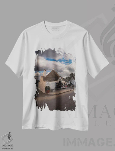 تیشرت سفید طرح دار آلبروبلو، آپولیا ۳، مدیوم اثر انزو رومانو | فروشگاه ایماژ