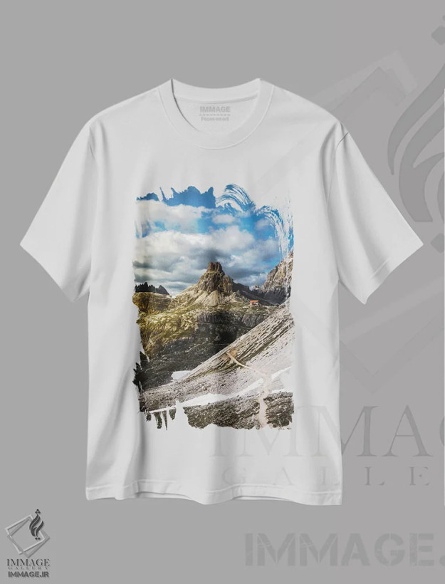 تیشرت سفید طرح دار رفیوجیو لوکاتلی، مدیوم اثر انزو رومانو | فروشگاه ایماژ
