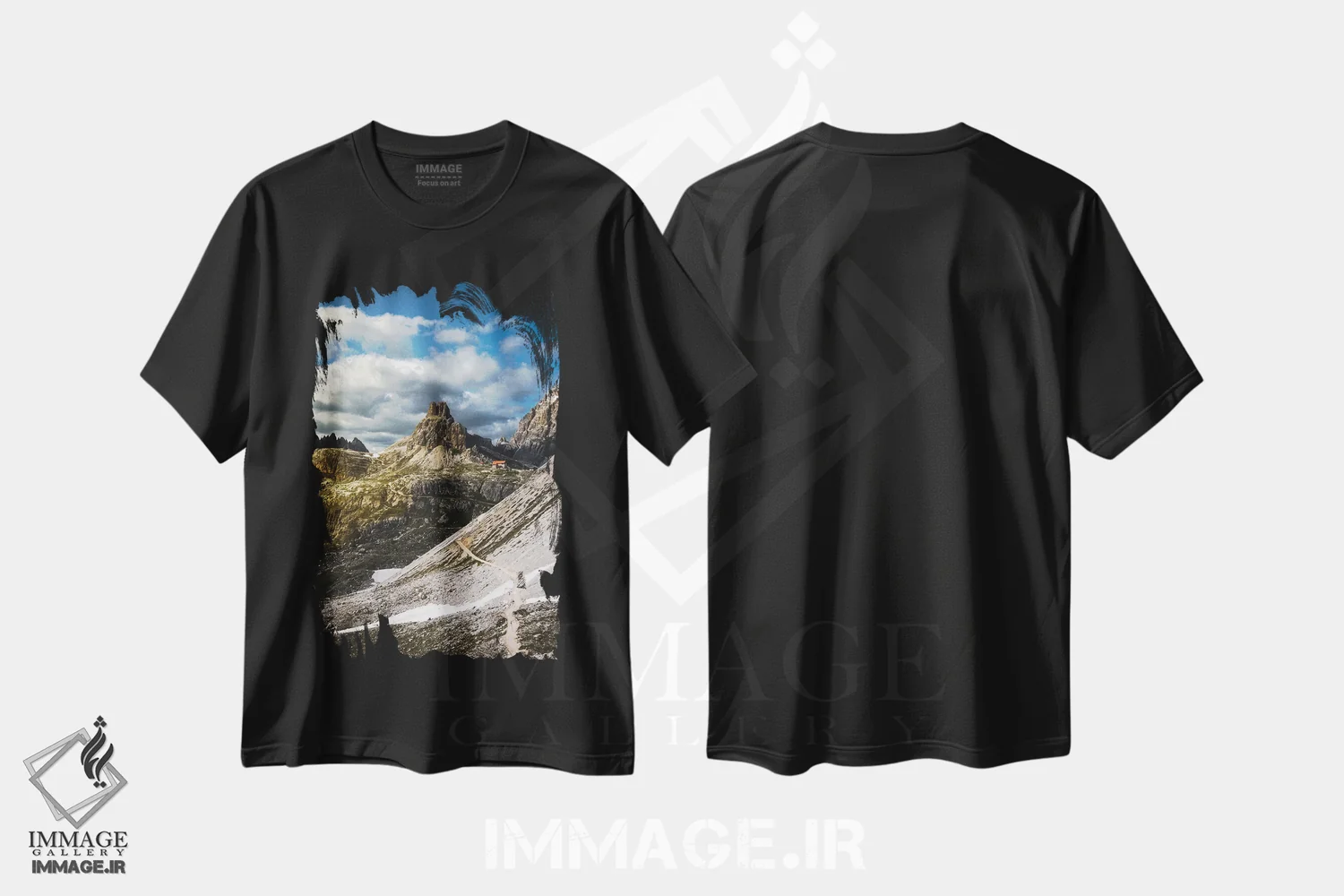 تیشرت مشکی طرح دار رفیوجیو لوکاتلی، مدیوم اثر انزو رومانو | immage.ir