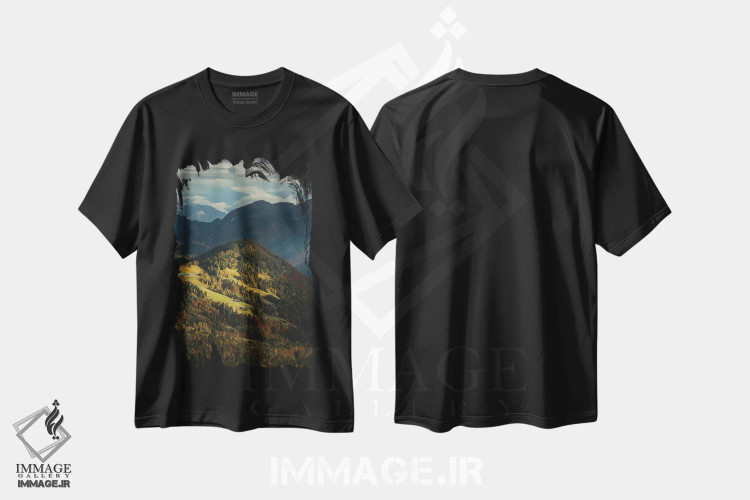 تیشرت مشکی طرح دار سائوریس دی سوپرا، مدیوم اثر انزو رومانو | immage.ir
