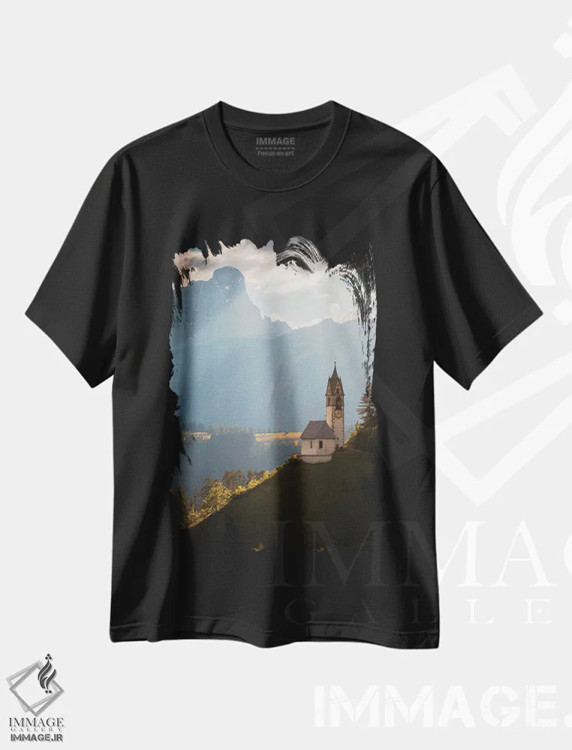 تیشرت مشکی طرح دار آلتابدیا، مدیوم اثر انزو رومانو | immage.ir