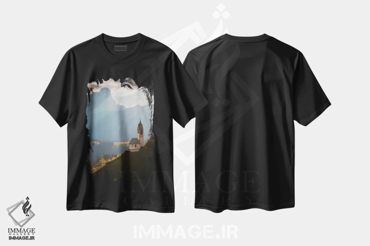 تیشرت مشکی طرح دار آلتابدیا، مدیوم اثر انزو رومانو | immage.ir